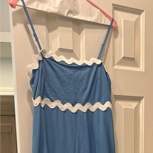 Showpo Blue and White maxi Dress